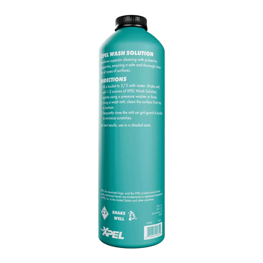 XPEL bottle beside paint protection film highlighting coating-safe clean