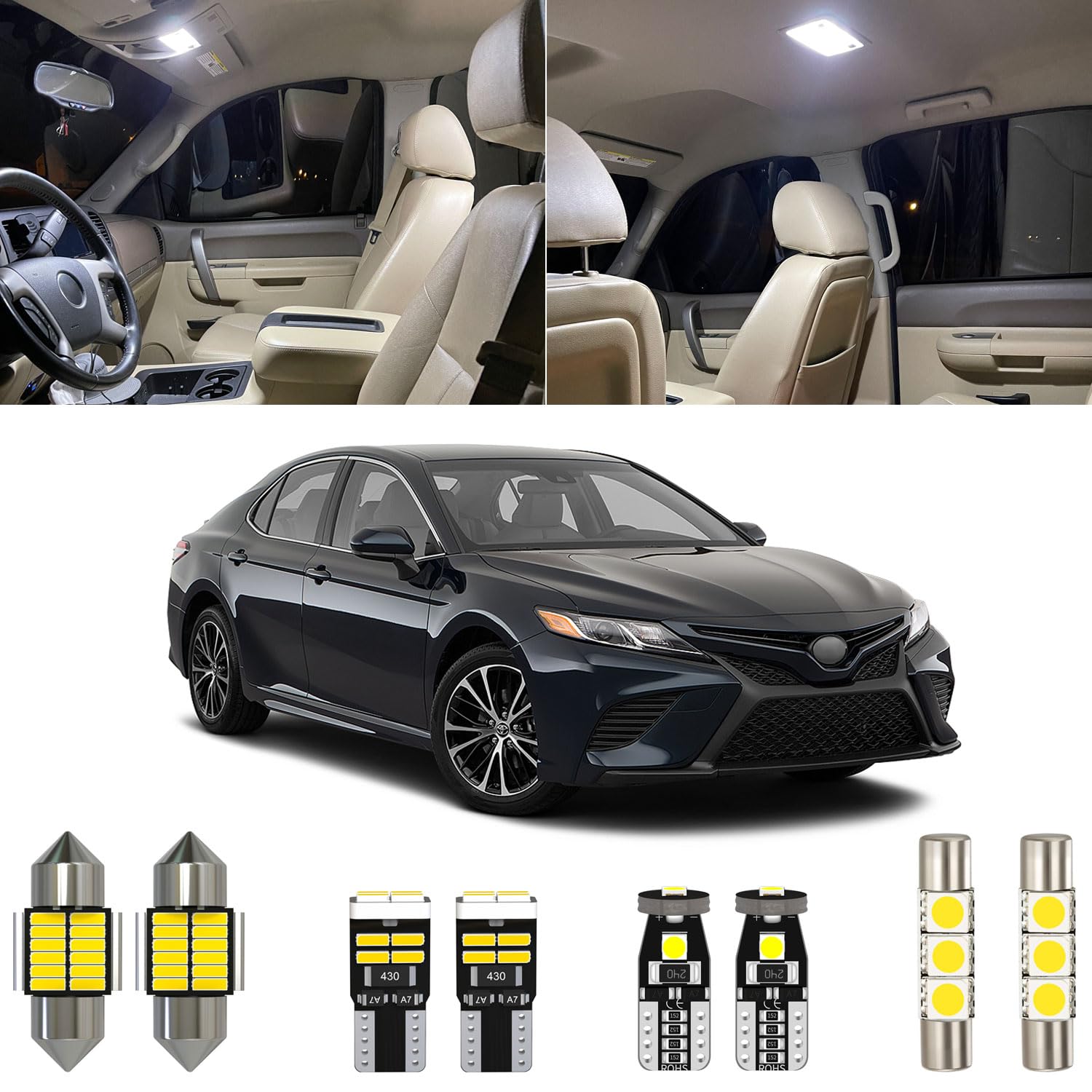 Xpismii front packaging showing complete Camry 14-piece kit and benefits