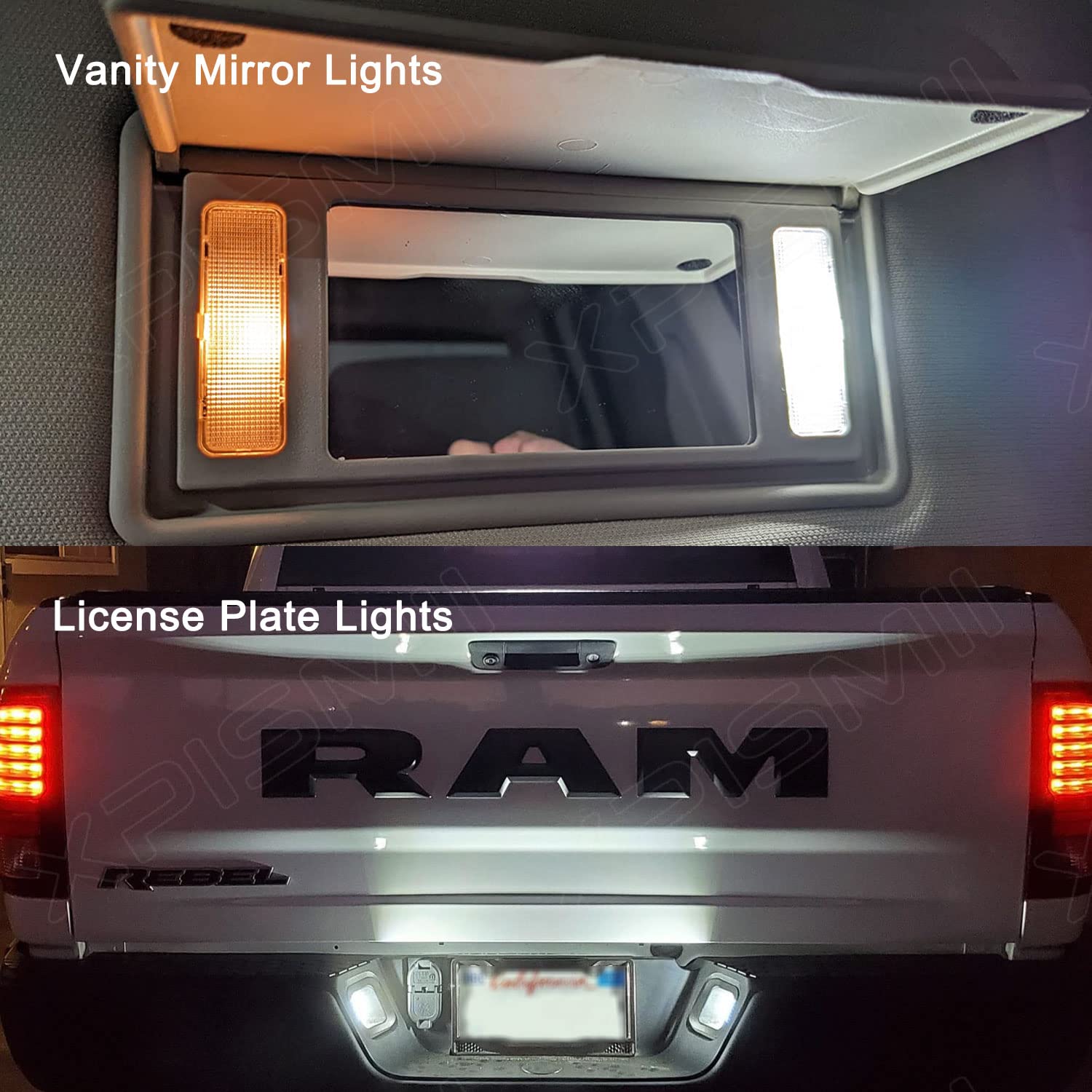 Xpismii glove box and footwell lights enhancing interior visibility