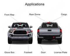 Xpismii placement diagram and install tool helping safe, correct bulb placement and protection