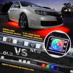Xprite app on phone demonstrating music-sync feature for beat-driven lighting