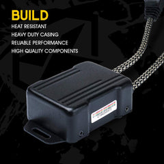 Xprite harness installed inside headlight demonstrating reduced flicker and errors