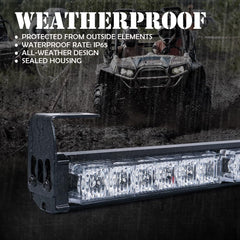 Xprite installed on UTV rear demonstrating clear signaling benefit in trail use