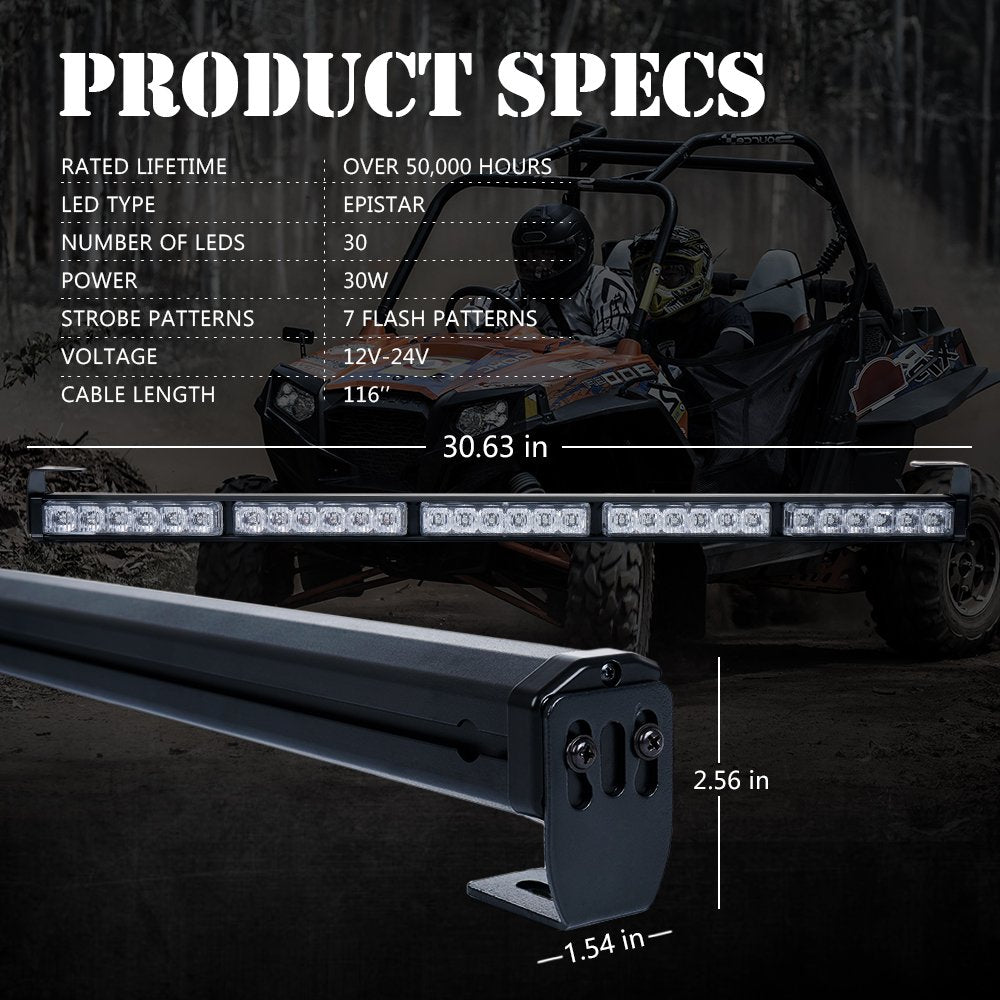 Xprite chase bar next to ruler showing 30-inch size for correct fitment benefit
