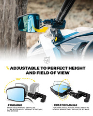 Xprite clamp mount detail showing secure C-clamp attachment for stability