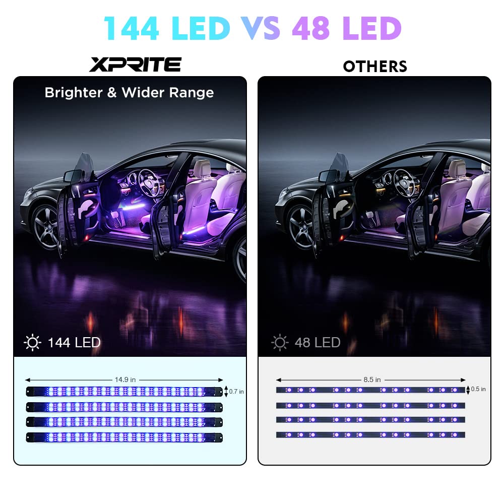 Xprite installed in car footwell adding mood-enhancing ambient light