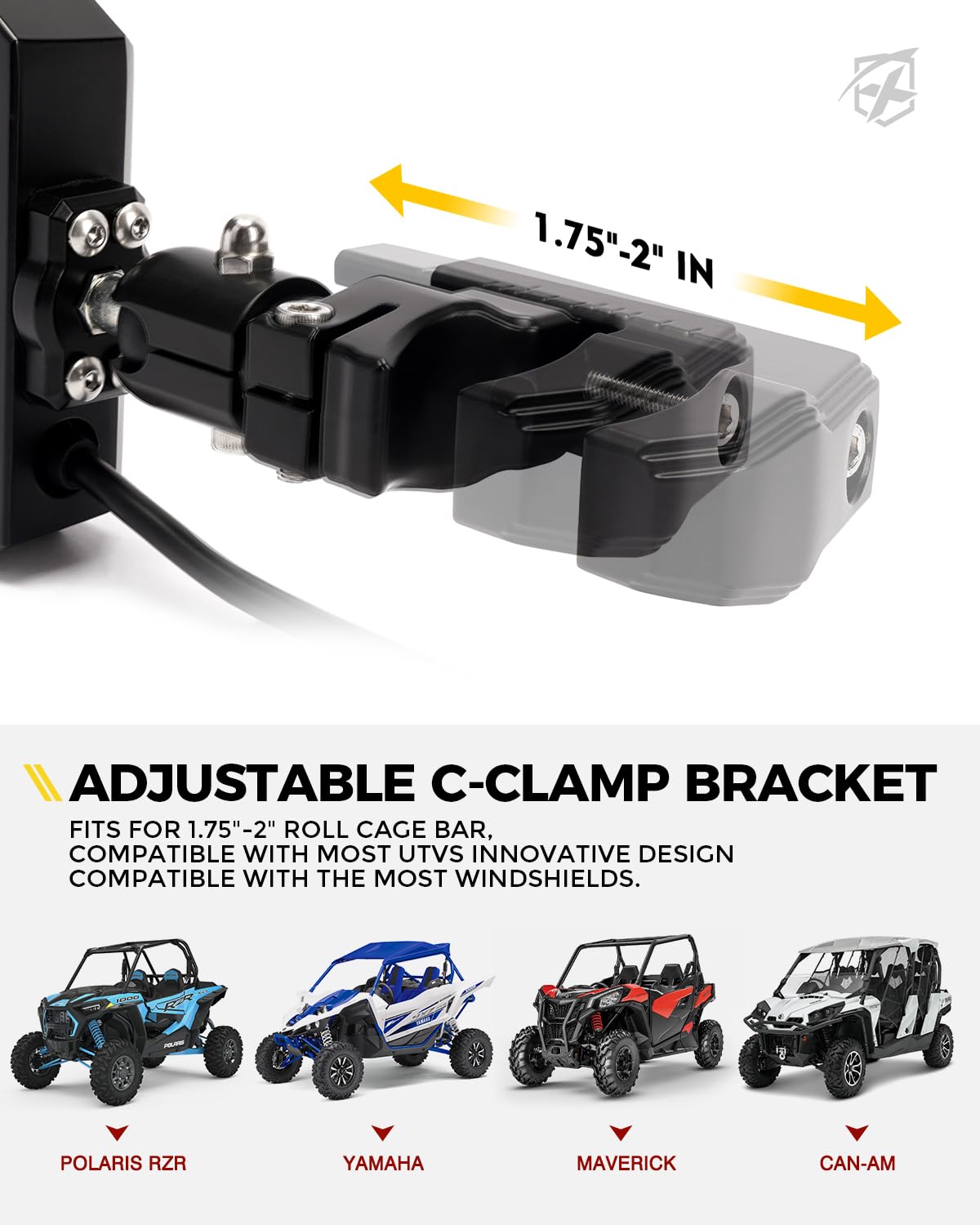 Xprite mirrors installed on UTV side increasing visibility and style