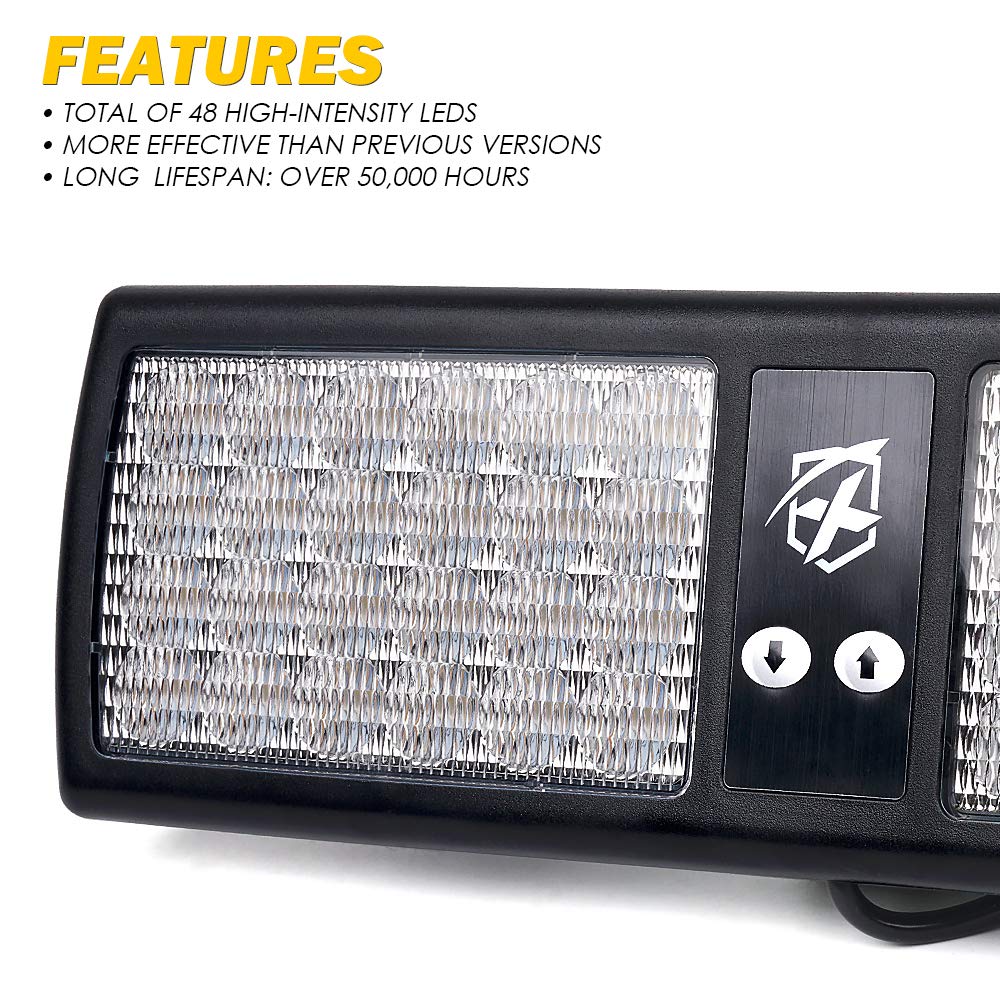 Xprite closeup of 5730 SMD LEDs highlighting powerful brightness and durability
