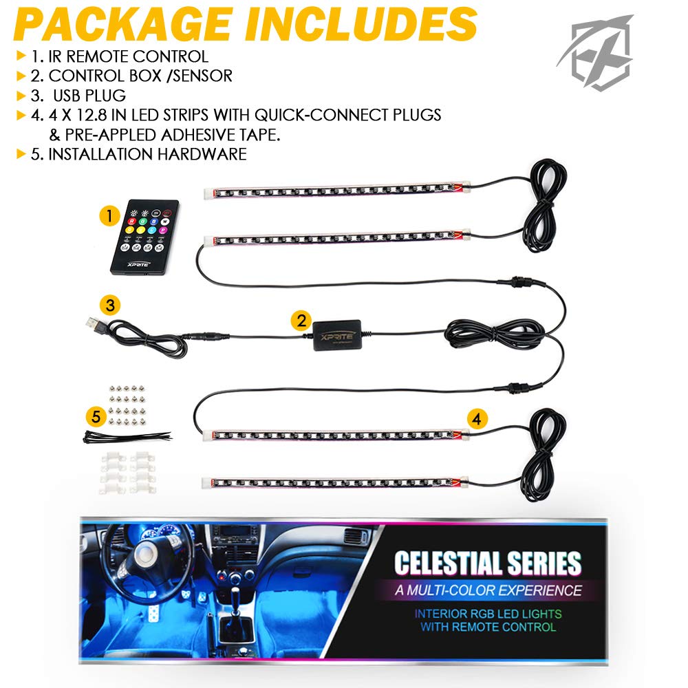 Xprite LED strip held by hand demonstrating compact size and easy placement