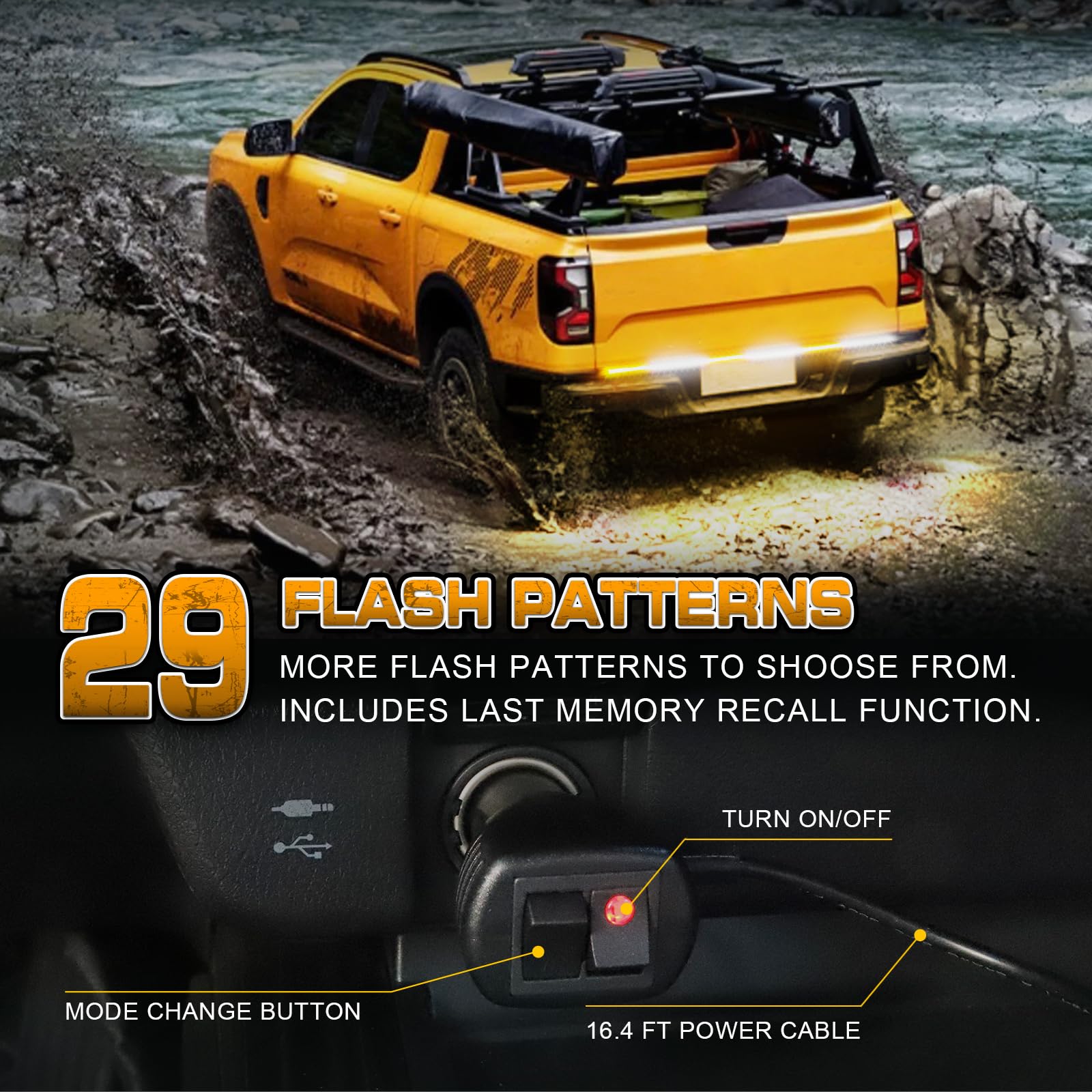 XRIDONSEN power cable and 12V cigarette-lighter plug for quick plug-and-play setup