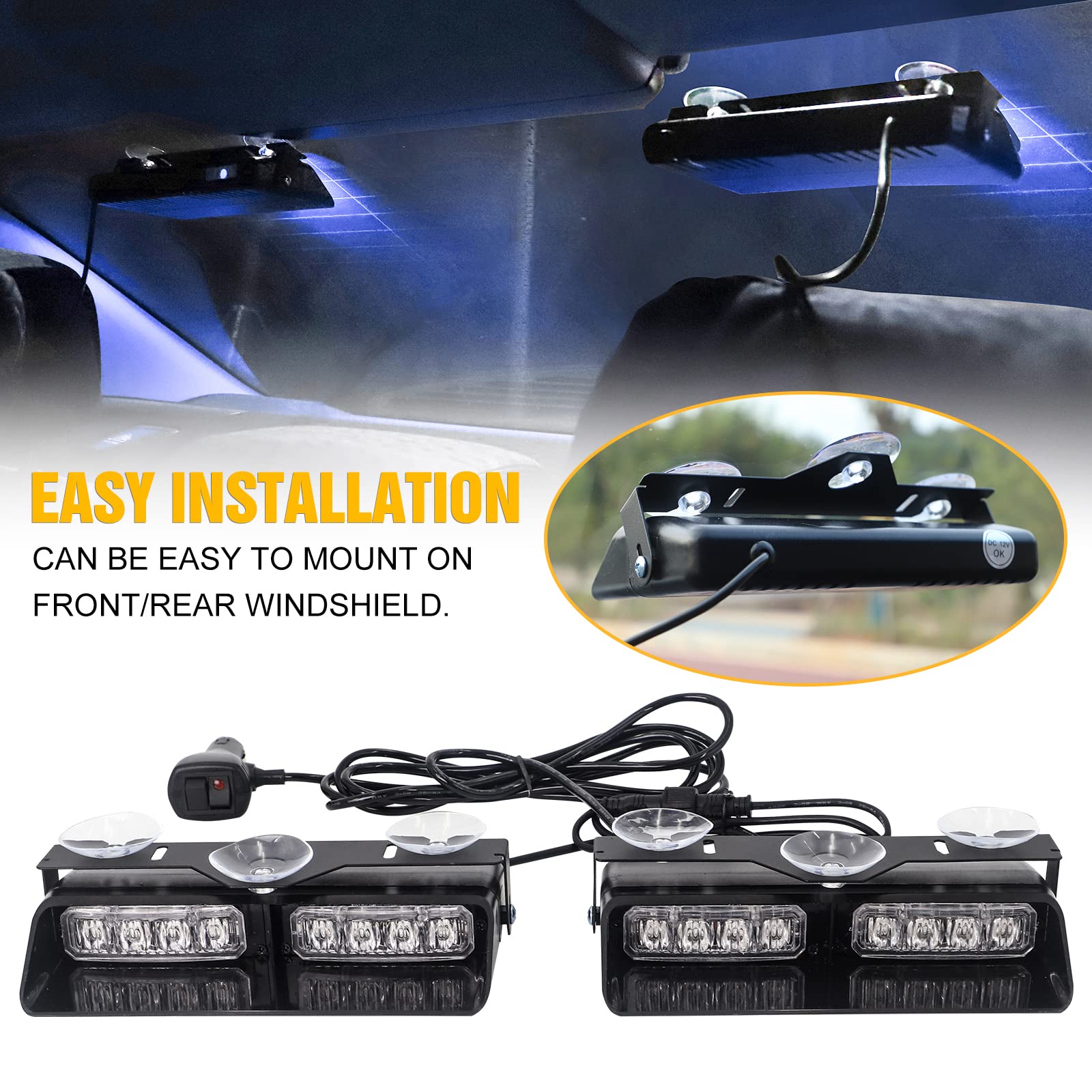XRIDONSEN dash installation with suction cups showing quick tool-free mounting advantage