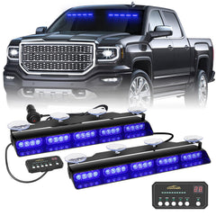 XRIDONSEN front profile strobe light bar showing bright LED array for improved visibility