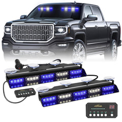XRIDONSEN front view on dashboard showing compact bar and bright LEDs for clear warning