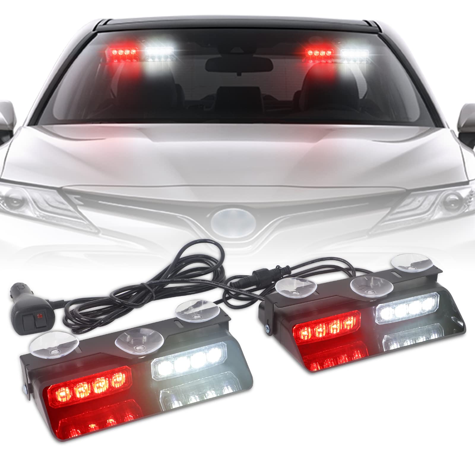 XRIDONSEN front view showing dual strobe bars and compact design for clear visibility