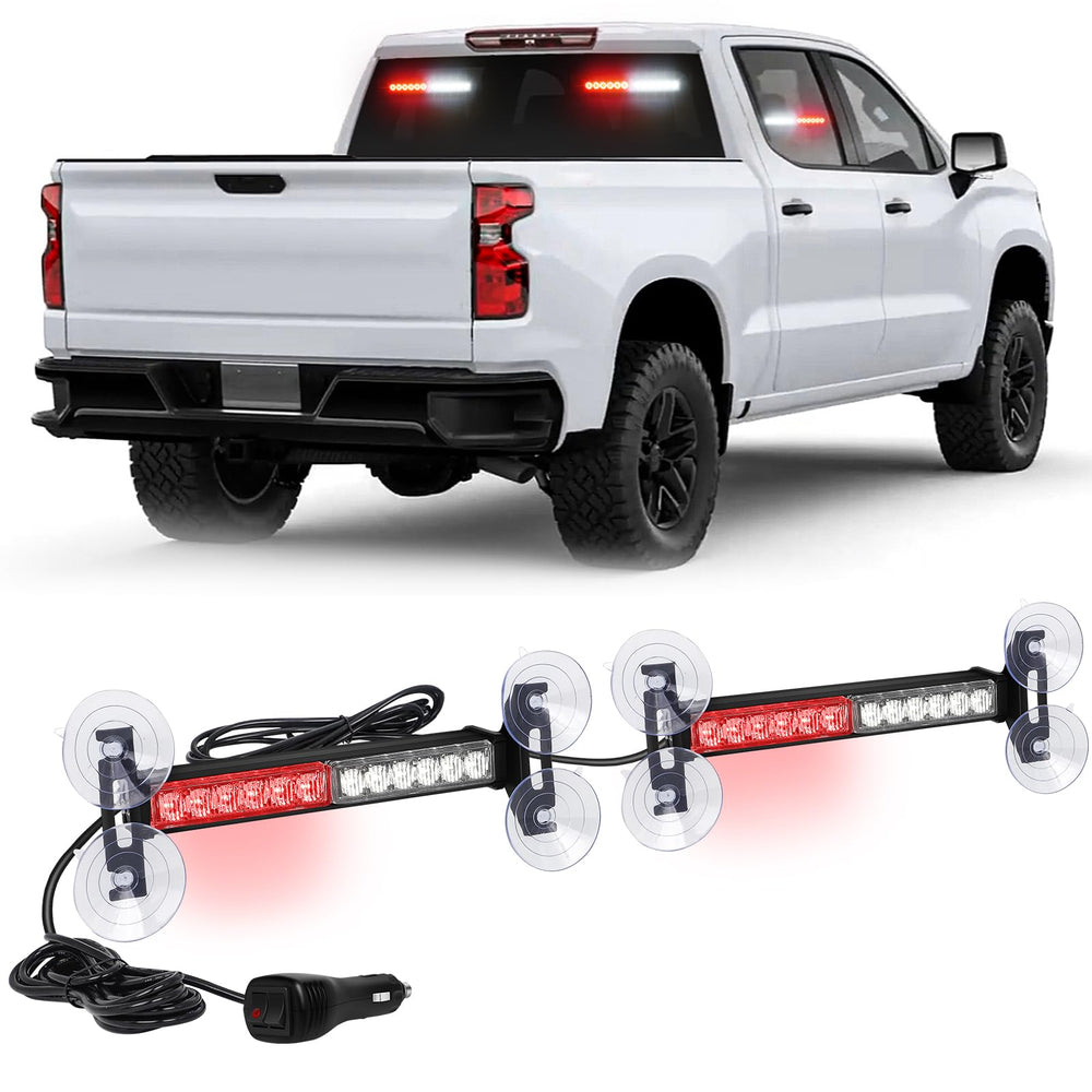 XRIDONSEN front strobe bar on black background showing compact profile and visibility benefit