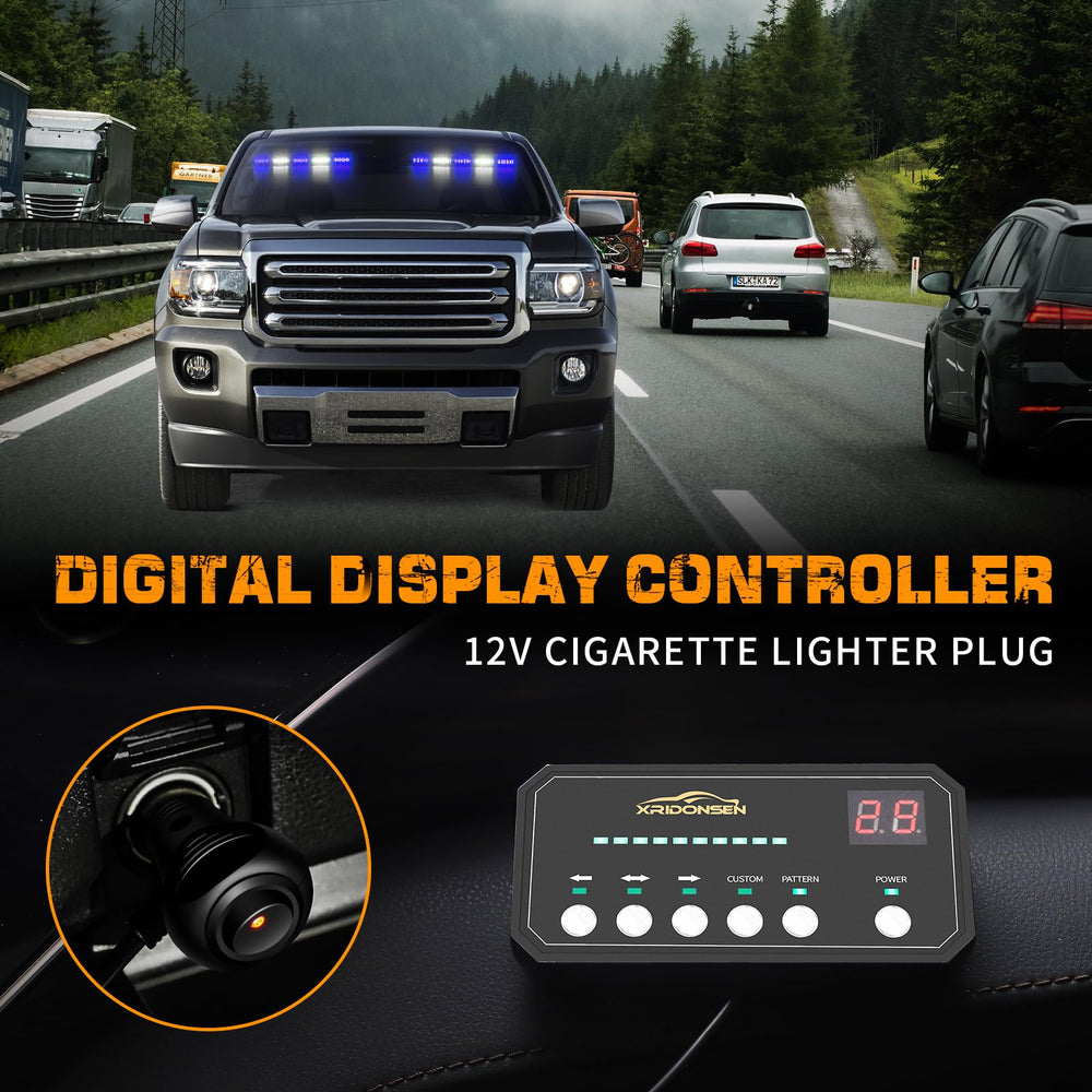 XRIDONSEN installed on front windshield showing improved vehicle visibility for safety