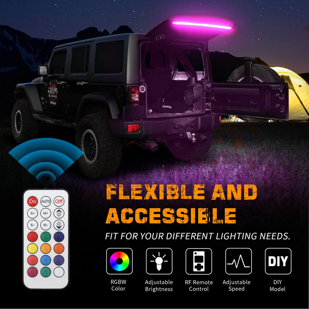 XRIDONSEN lifestyle tailgate party scene showing mood lighting and usability
