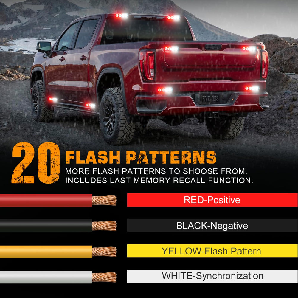XRIDONSEN strobe patterns at night showing synchronized flash clarity for safety