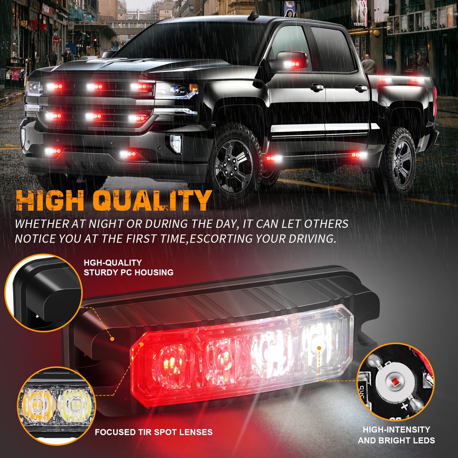 XRIDONSEN mounted on bumper demonstrating improved roadside visibility and low profile