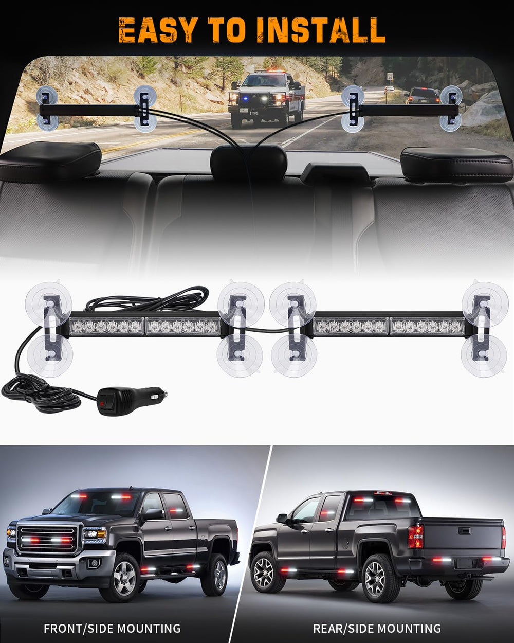 XRIDONSEN suction cup and bracket detail showing easy install and secure mount benefit