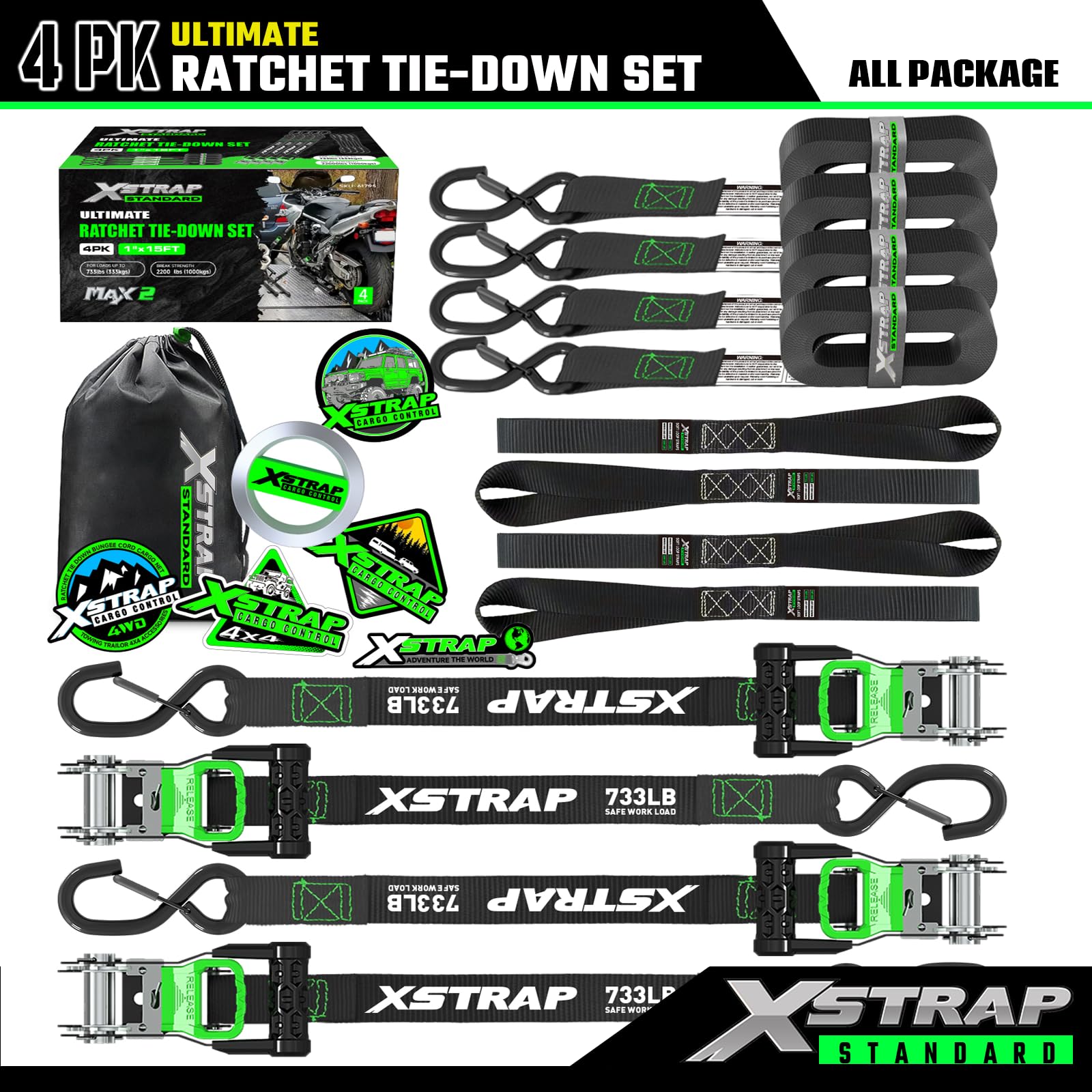 XSTRAP STANDARD fabric tag and stickers showing labeling for fast organization