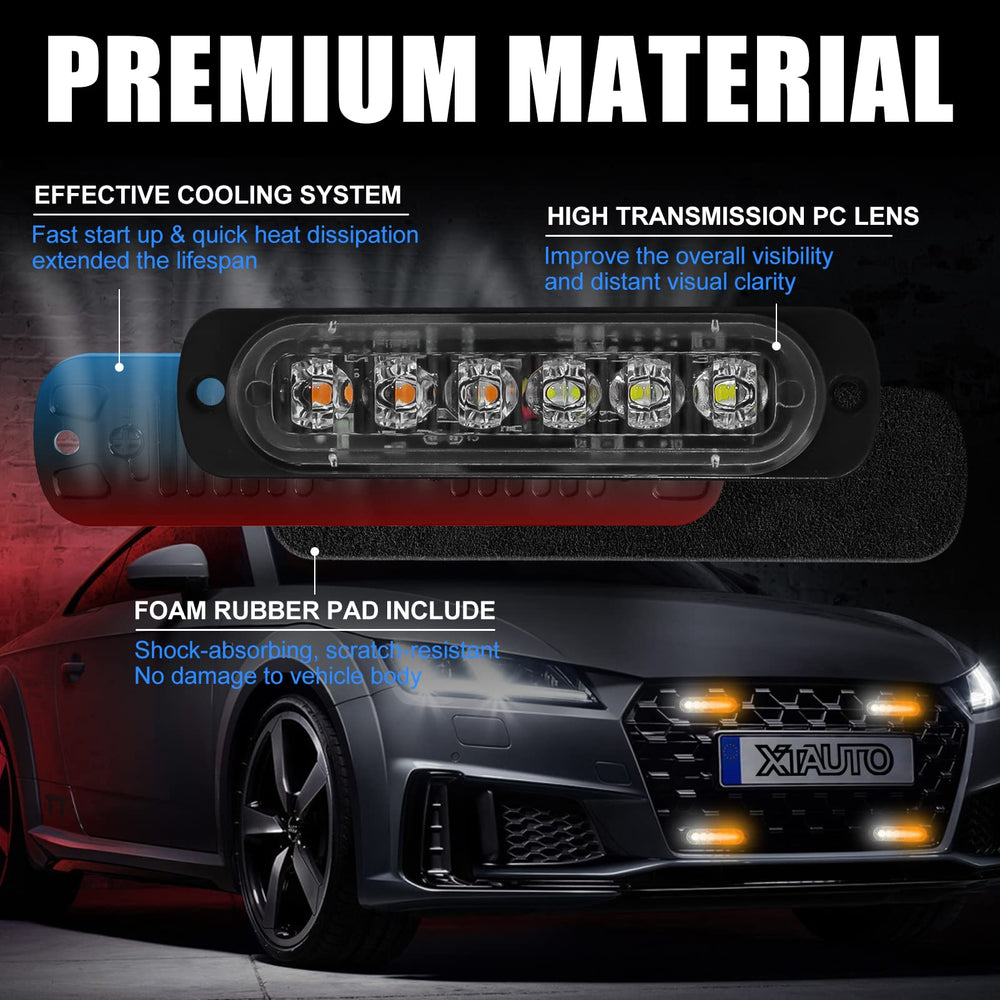 XTAUTO strobe mounted on a vehicle bumper improving roadside visibility