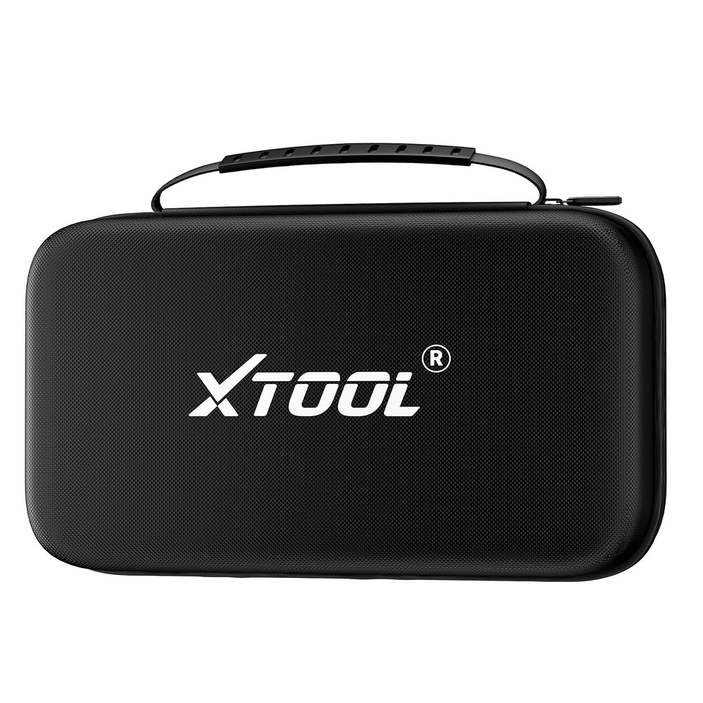 XTOOL case front view showing sturdy shell and secure zipper for protection
