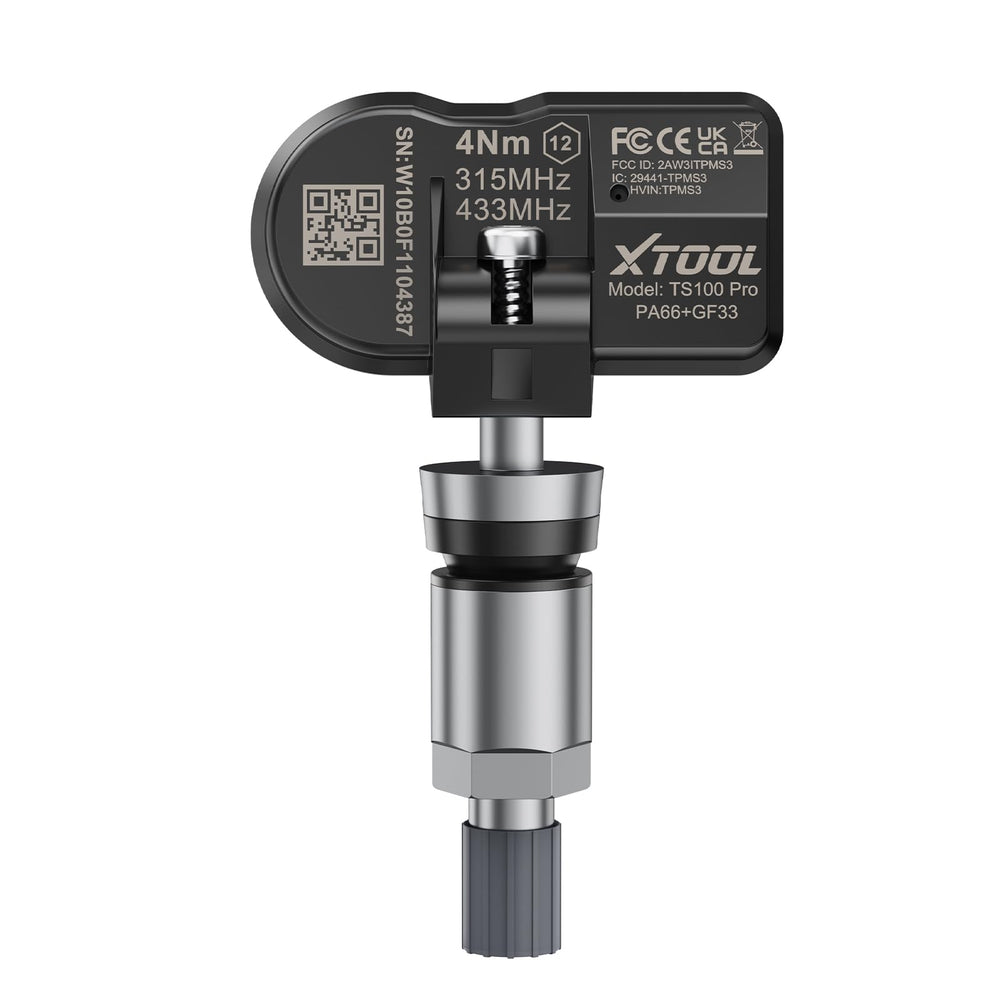 XTOOL TS100 PRO front view showing sensor shape and quick identification benefit