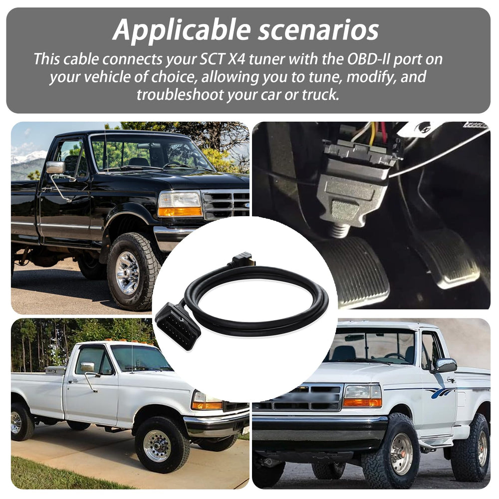 XTPTFABS cable inserted into vehicle OBD-II port for diagnostics