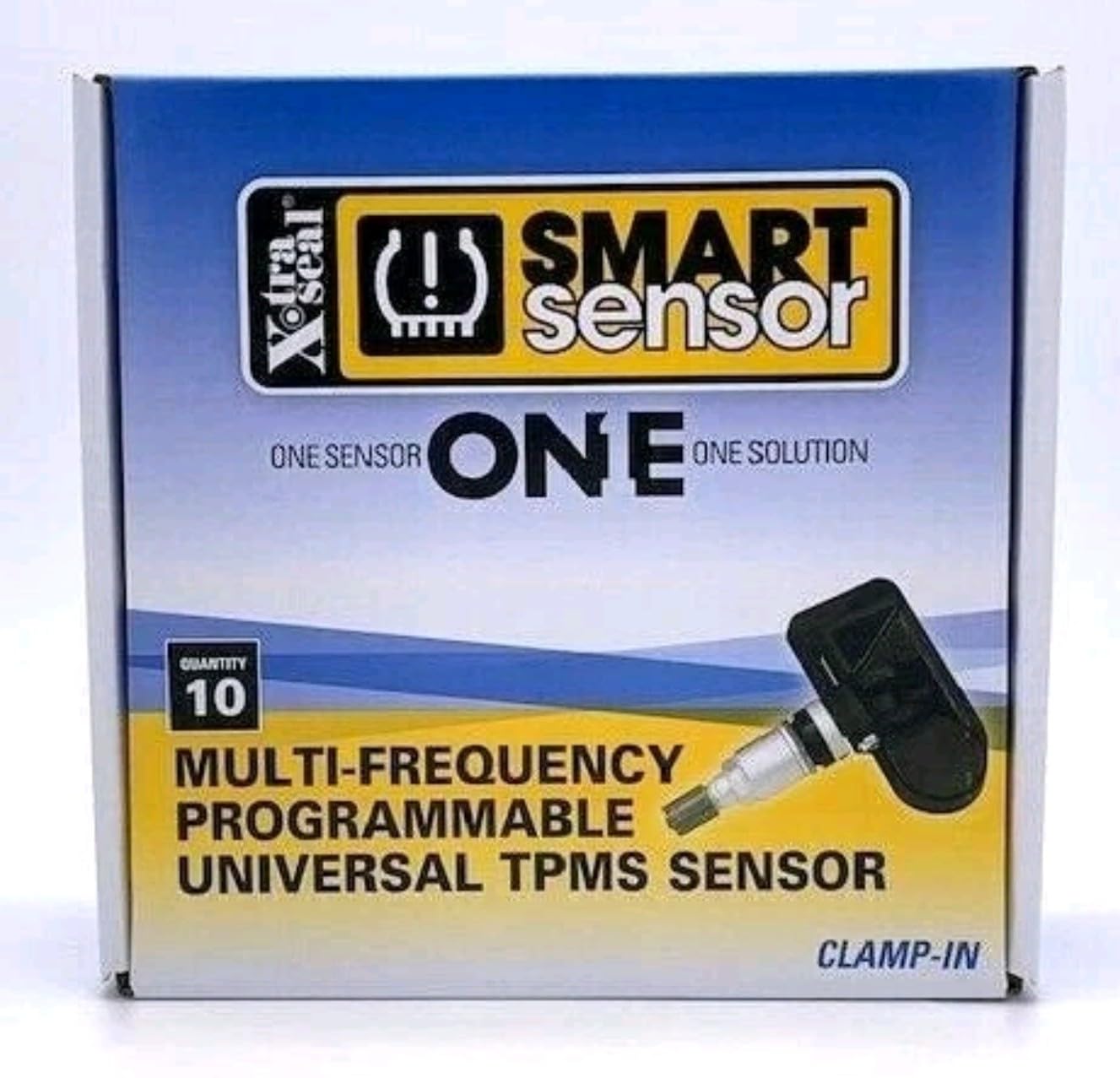 Xtra-Seal clamp-in sensor close-up showing programmability and durable construction