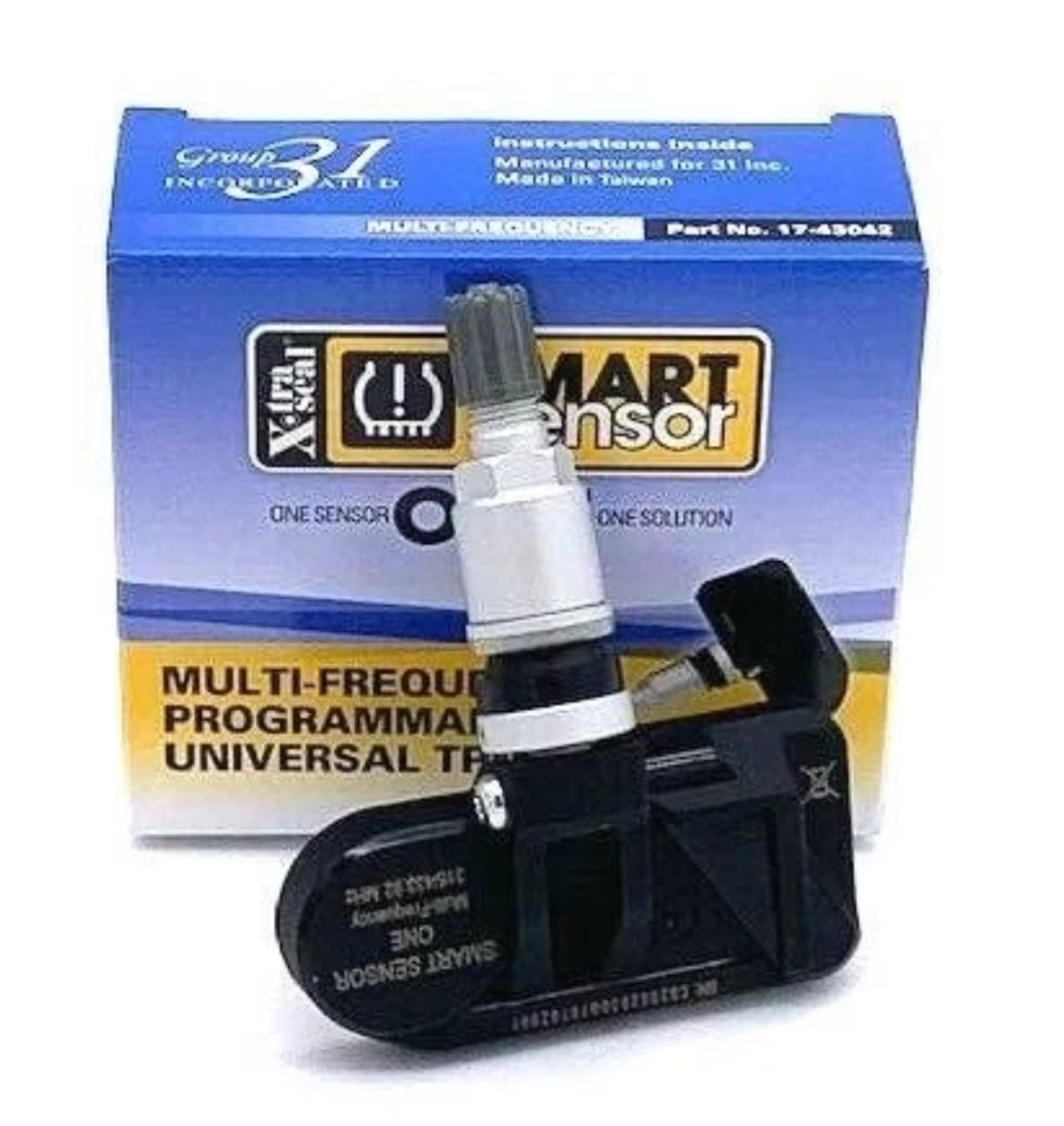 Xtra-Seal front packaging box of ten sensors showing contents and SKU benefits