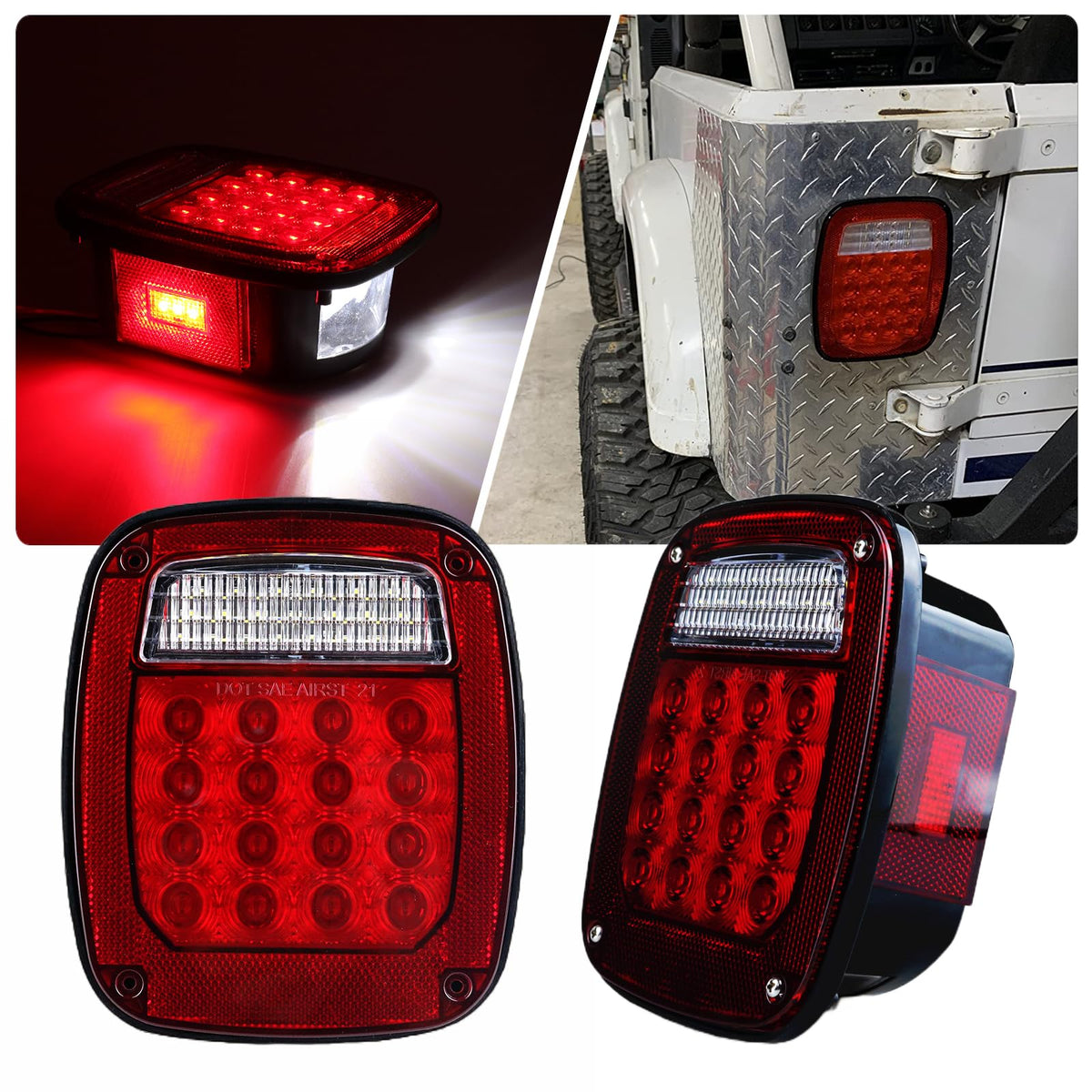 XtraGlow front face showing red square lens and bright visibility benefits