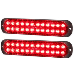 XtraGlow front view showing bright red LEDs and clear signaling benefit