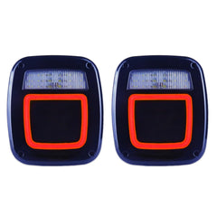 XtraGlow front view of square tail light pair showing clean styling and improved signaling