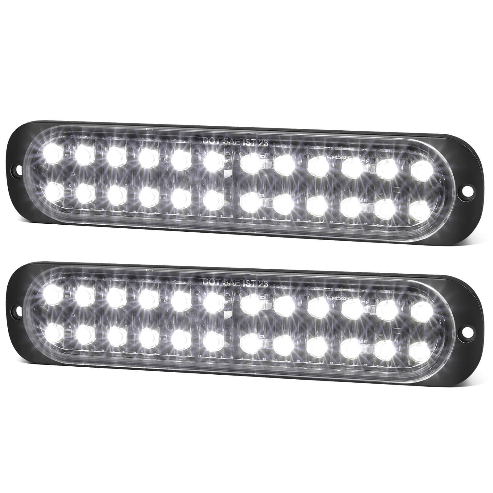 XtraGlow front view white LED bar showing bright illumination and improved visibility