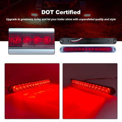 XtraGlow red and amber mini side markers laid out to show side visibility and clearance benefits