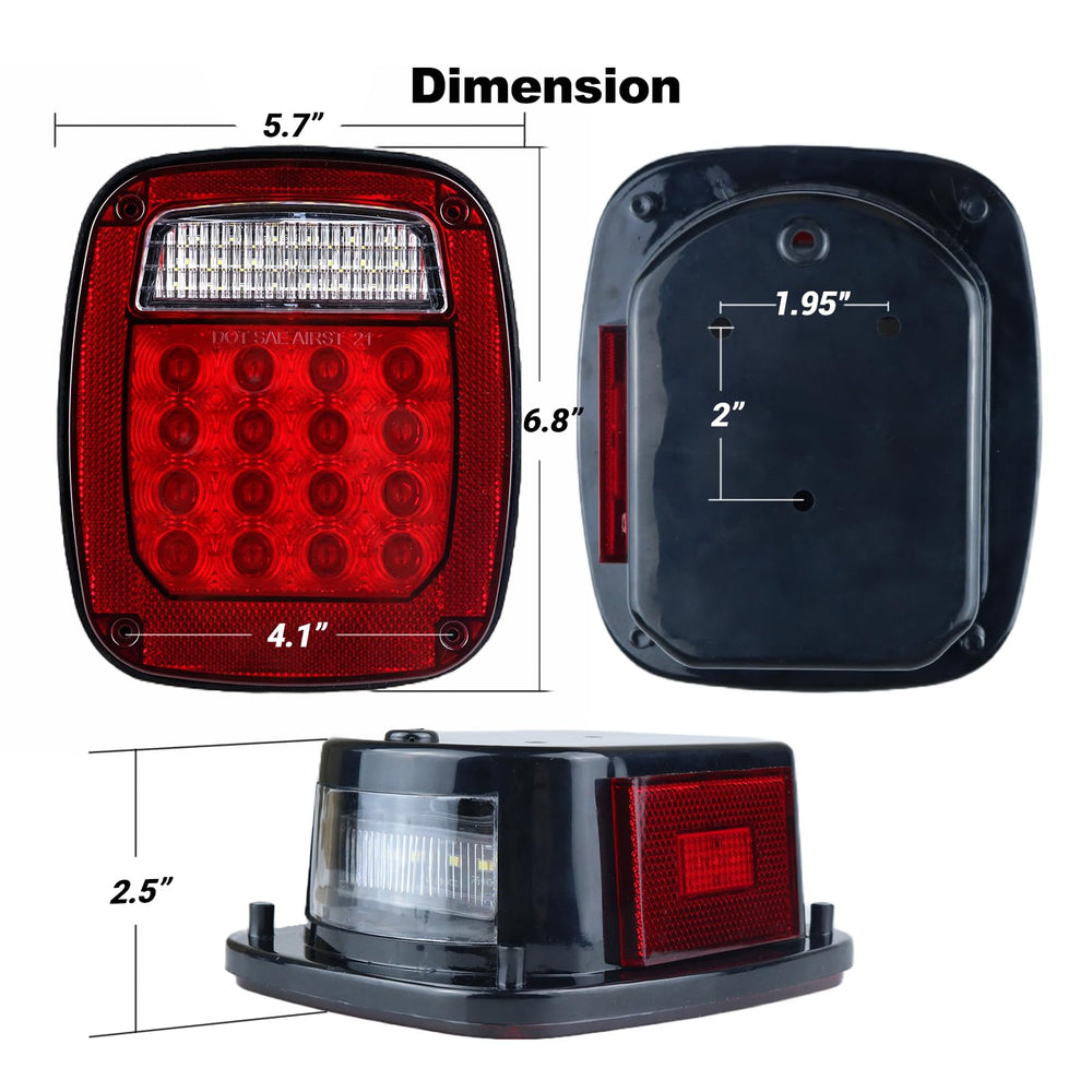 XtraGlow size comparison showing 2-inch bolt spacing for fit confirmation