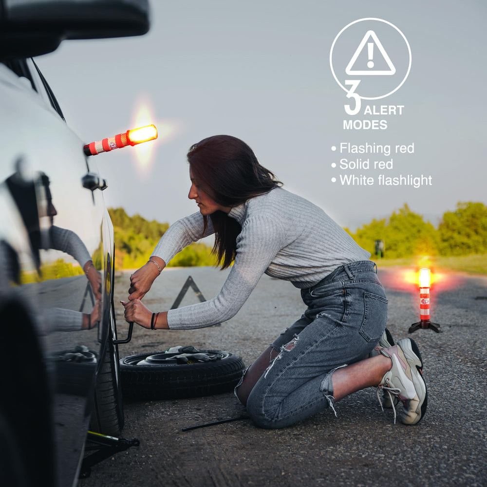 XTREME glowing at night beside a disabled vehicle enhancing safety