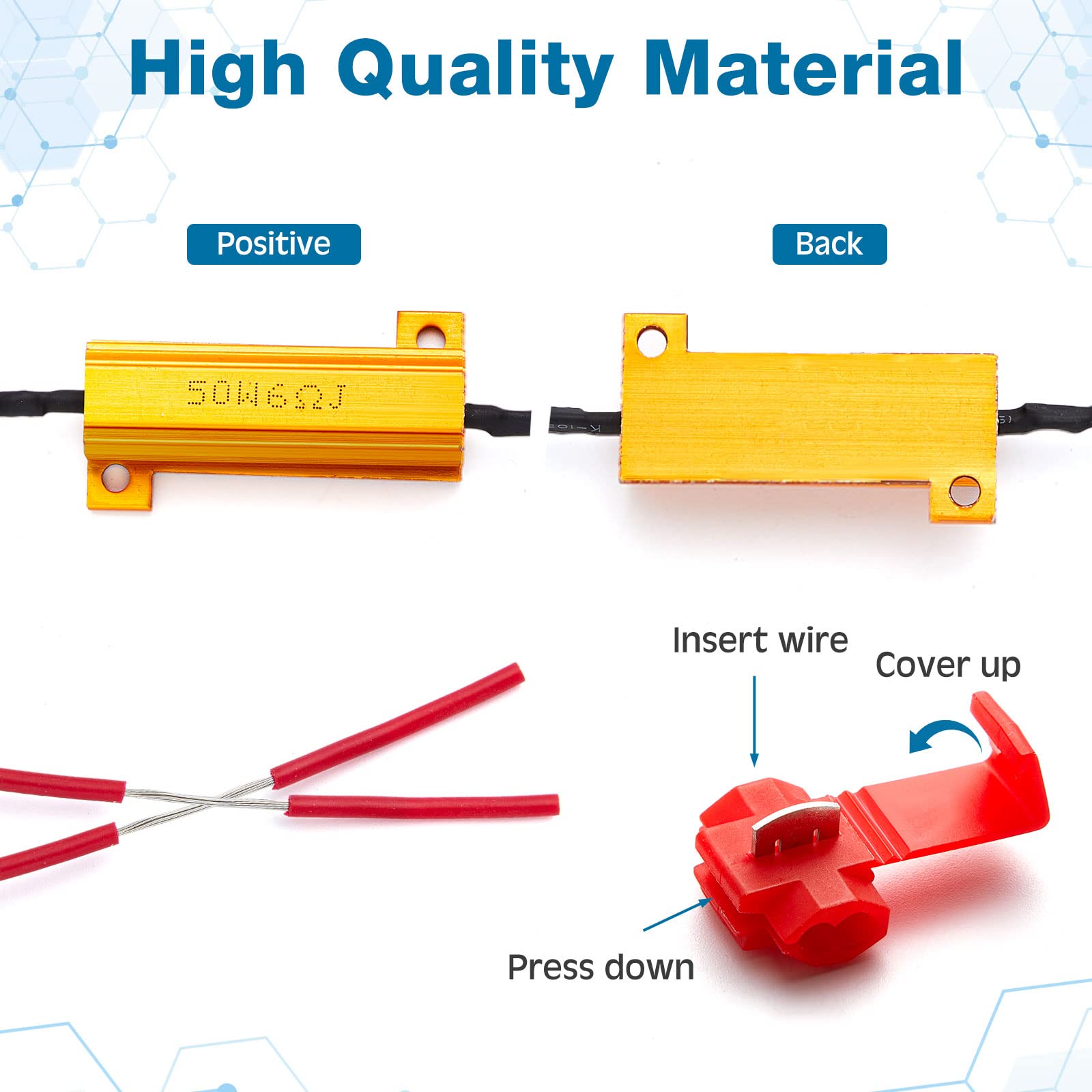 Xuhal being installed on a wiring harness demonstrating easy parallel wiring benefit