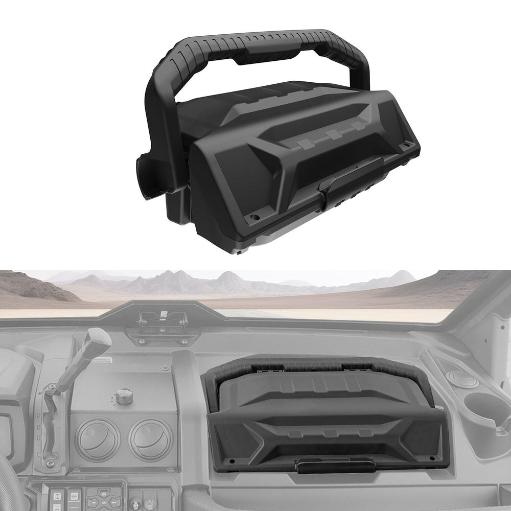 XUTVOTOR in outdoor Defender cabin scene showing organized gear and convenience benefit