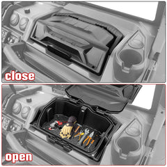 XUTVOTOR dash box open lid detail showing waterproof seal and easy access benefit
