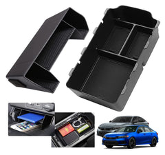XXCIWP front view of dual console trays showing neat storage benefit