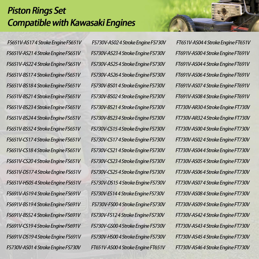 XYgdhqpt rings installed on a piston illustrating correct fit and sealing benefit