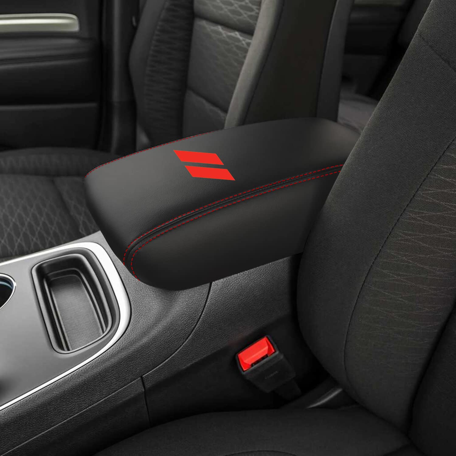 XYHGM close-up of red stitching highlighting sporty accent and durability