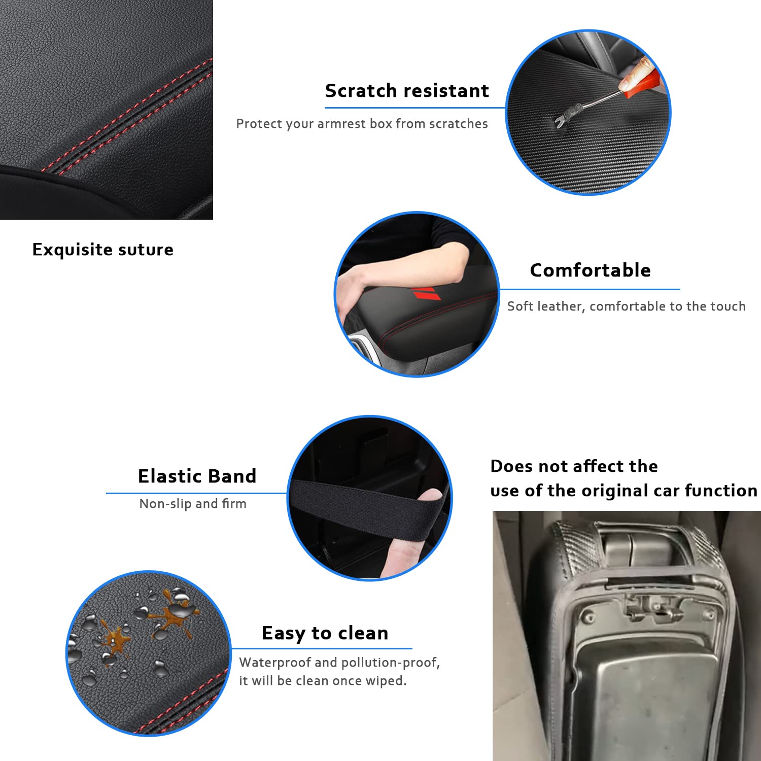 XYHGM textured PU leather and reinforced edge stitching for long-lasting use