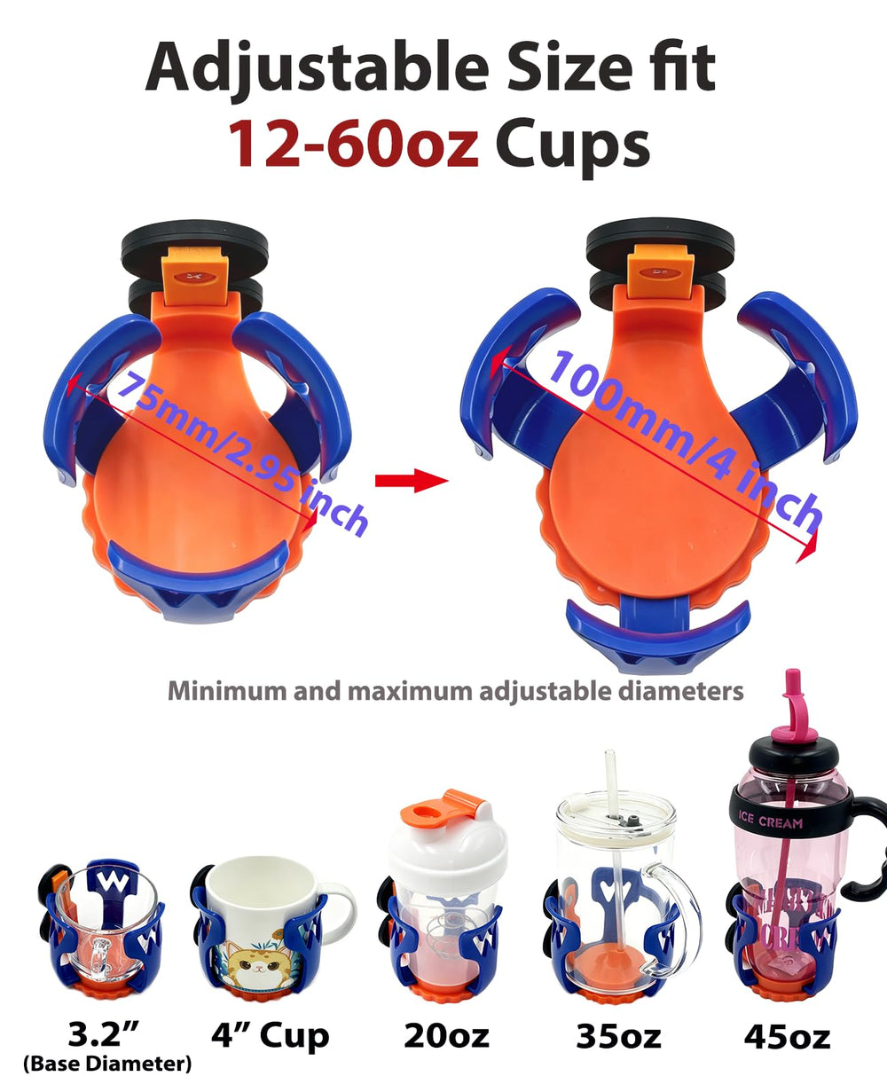 XYNOXRIDE detail of adjustable arms locking a cup firmly in place