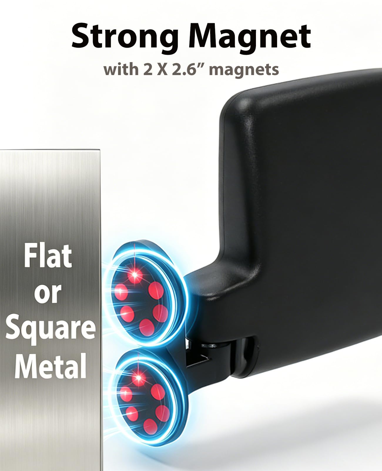 XYNOXRIDE mirror next to hand showing compact size and easy handling