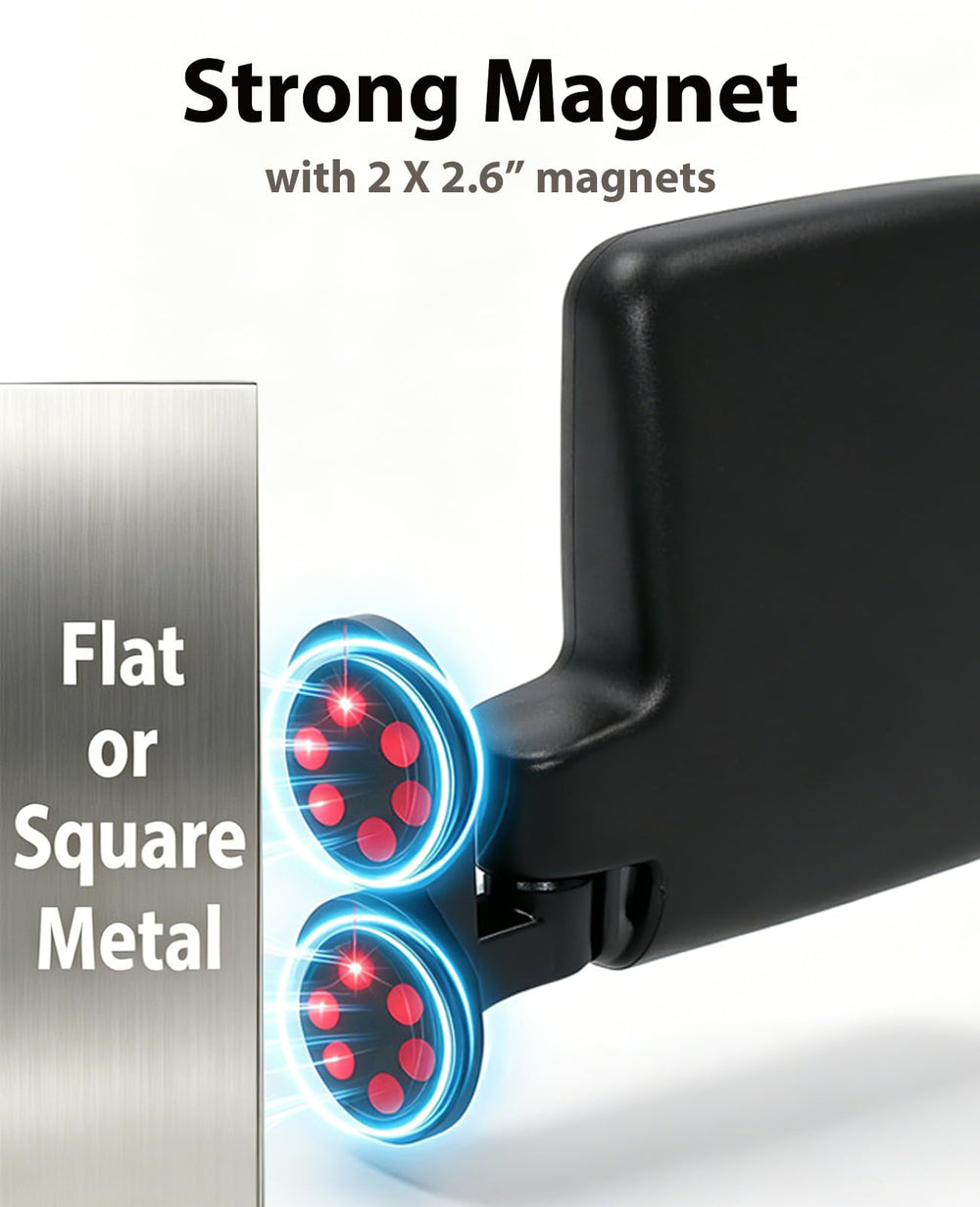 XYNOXRIDE mirror next to hand showing compact size and easy handling