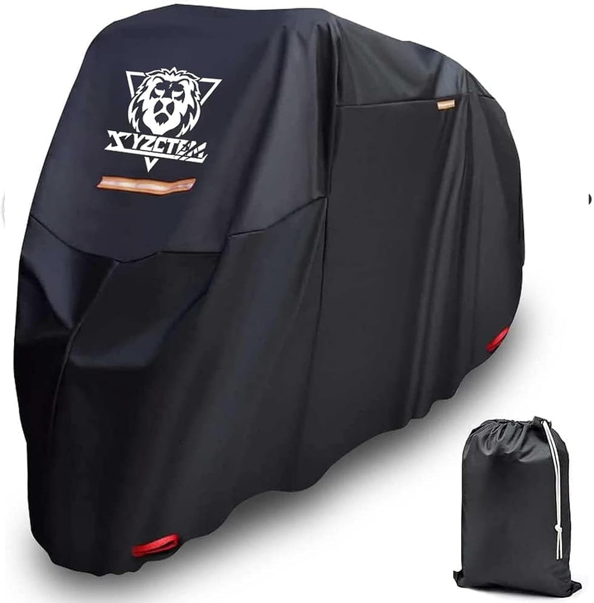 XYZCTEM front view of cover on motorcycle showing full protection and neat fit