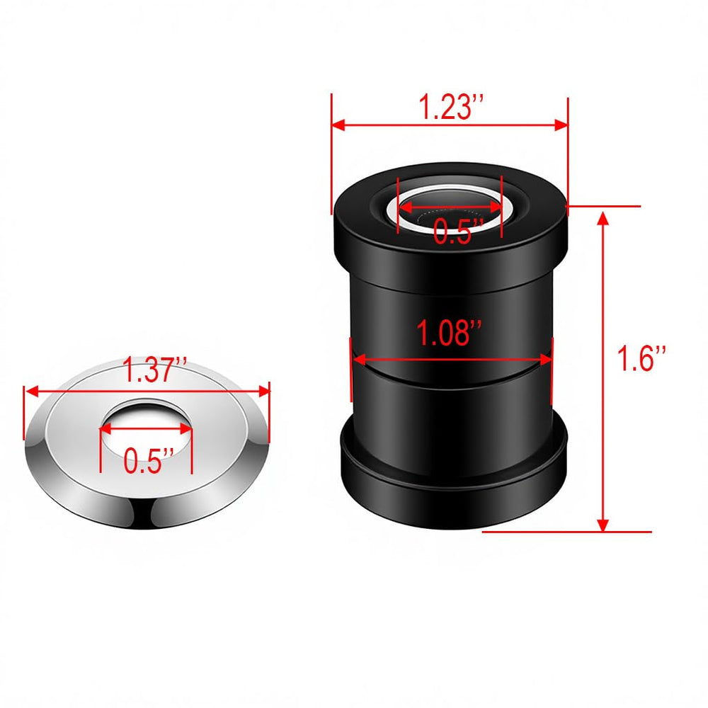 XYZMT bushings on workbench with tools, simplifies do-it-yourself installation
